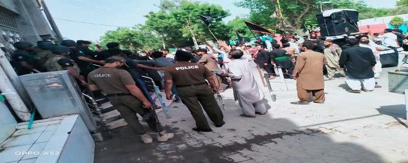 بہاول نگر۔جلوس مہاجرکالونی مسجد کے قریب پہنچا تو جلوس میں زوردار دھماکہ