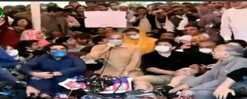 صدر پاکستان مسلم لیگ (ن) شہبازشریف کا صحافیوں کے احتجاجی دھرنے سے خطاب