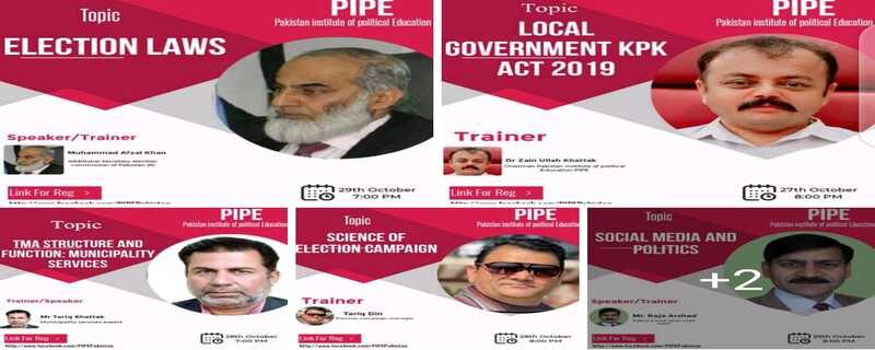 A three-day training workshop on "Local Government System" organized by Pakistan Institute of Political Education Pipe