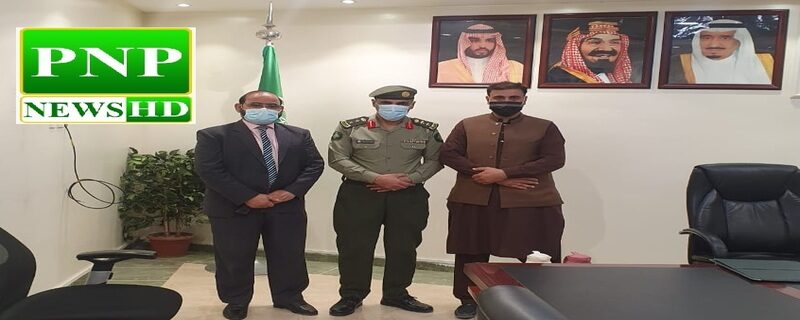 Meeting with Muhammad Aszar, Delegate of Pakistan Embassy in Al-Qassim, Saudi Arabia and Saeed Ahmed, Former President of Pakistan Tehreek-e-Insaf Al-Qassim Region with Brigadier Saleh Usman Al-Barikan