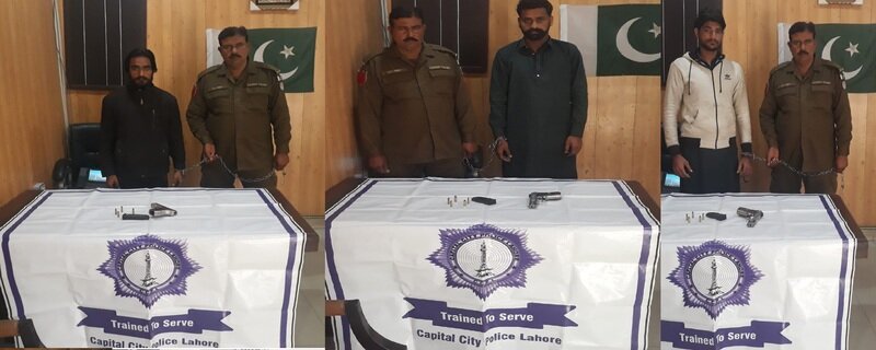 Three suspects have been arrested with illegal weapons