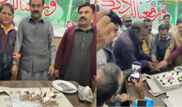 Chief Officer Asad Abbas VI, Yousuf Gul, Mian Usman, Rana Ehsan and members of the Christian community participated in the Christmas celebrations.