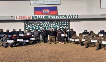 Firing practice at Pindi Police Lines Headquarters