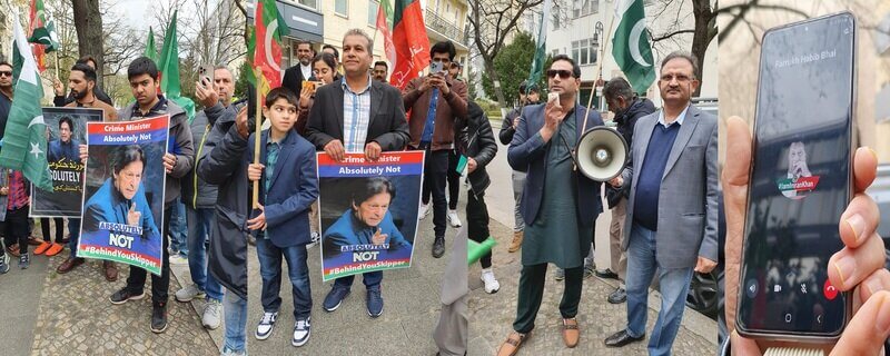 Protests by PTI workers and patriotic Pakistanis continue in Germany