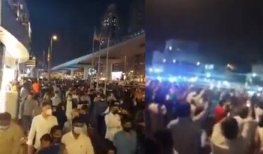 Protests in Dubai against the removal of Imran Khan