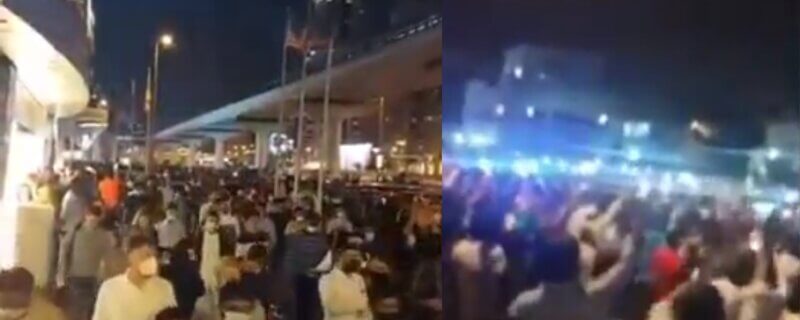 Protests in Dubai against the removal of Imran Khan