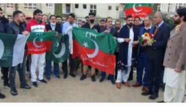 PTI workers took to the streets in various German