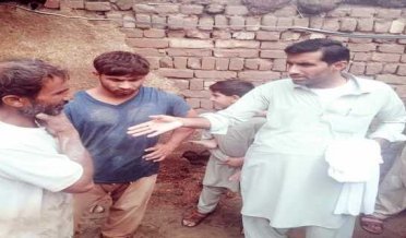 Chairman UC Sokri 2 Isfandiar Khan inspected the areas affected by the recent rains and the collapsed houses