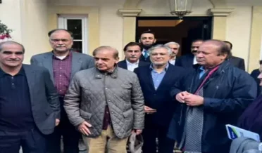 Prime Minister Shehbaz Sharif and nominated Finance Minister Ishaq Dar returned home