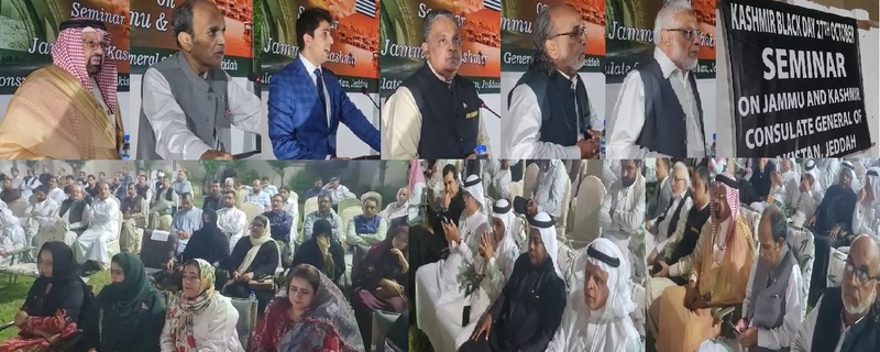 n the coastal city of Saudi Arabia, Jeddah, a ceremony was organized by Pakistan Consulate Jeddah regarding Black Kashmir Day.