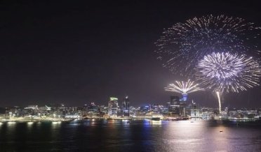 New Year's Eve fireworks display in New Zealand