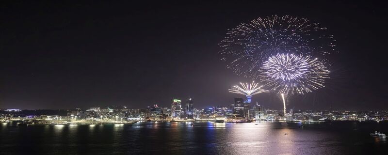 New Year's Eve fireworks display in New Zealand