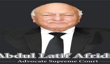 Renowned jurist Latif Afridi was killed in an assassination