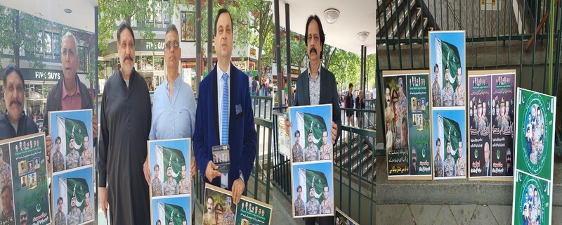 Overseas Pakistanis protested in favor of the Pakistan Army in Berlin